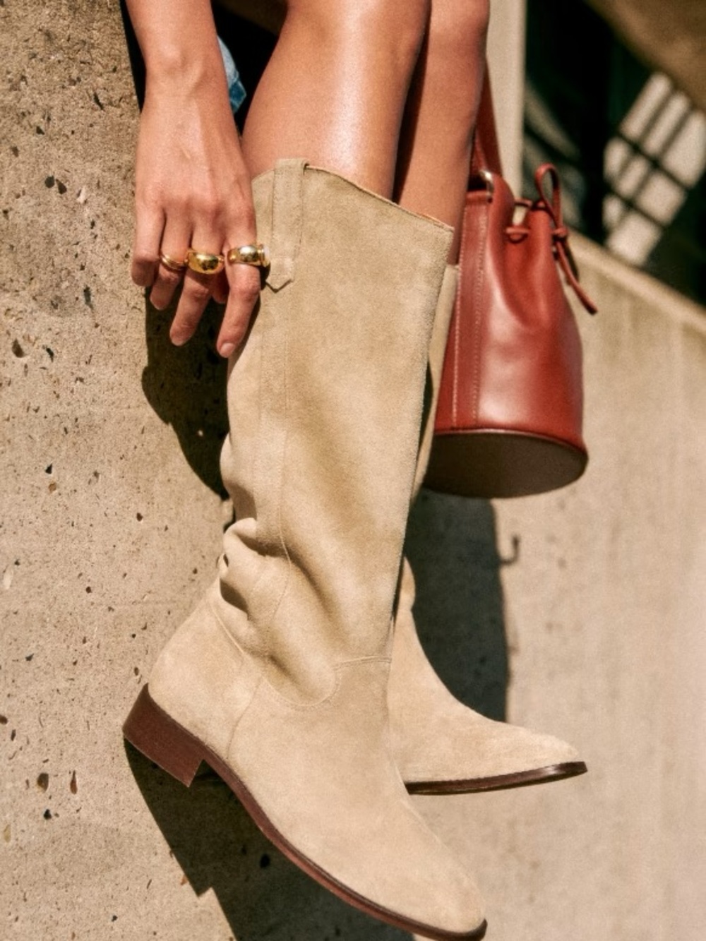 SOLD NIB Sézane Gabrielle Low Boots in Sandstone Size 10/41 - Picture 4 of 14